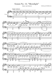 Try moonlight sonata piano sheet music (adagio), one of the most popular compositions for the piano by ludwig van beethoven. Sonata No 14 Op 27 No 2 Ludwig Van Beethoven Sheet Music For Piano Solo Musescore Com