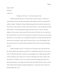 The structure of a good case study just cannot be fit into a single universal pattern or copied directly from a sample case study since case studies differ in topics and writing requirements. Project 3 Case Study Analysis Final Anxiety Relaxation Psychology