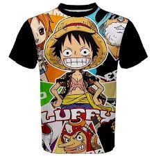 One Piece Shirt Anime Manga Luffy T Shirt Black White Cosplay Anime Shirt Men 39 S Shirt Tshirt Gift Kawaii Chibi Otaku Luffy Anime Anime Shirt