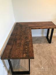 Minimalist Desk Wood And Metal Desk Furniture Reclaimed Wood Office Desk