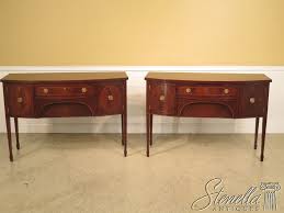 24693e 35309e Pair Henkel Harris Model 2350 Inlay Mahogany Bowfront Sideboards Dining Room Inspiration Dining Furniture Furniture