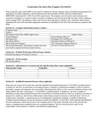 In addition to these safety programs, there are specific rules that require a safety program, plan, or procedure depending on the hazards in your workplace. Free 16 Construction Safety Plan Templates In Pdf Ms Word