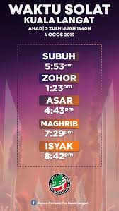See actions taken by the people who manage and post content. Waktu Solat Kuala Langat 2019
