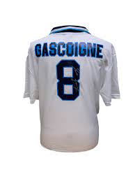 Paul gascoigne signed 1996 glasgow rangers no 8 shirt autograph. Paul Gazza Gascoigne Signed Euro 96 England Shirt