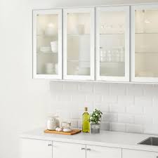 Jutis Glass Door Frosted Glass Aluminum 15x30 Ikea In 2020 Glass Kitchen Cabinets Kitchen Cabinet Design Glass Cabinet Doors