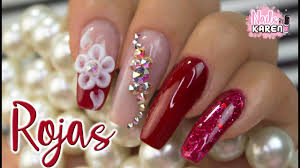 Ver más ideas sobre manicura de uñas, uñas de gel bonitas, uñas de acrilico elegantes. Elegante Unas Rojas Con Diamantes Elegantes Unas