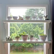 Easy Tutorial To Make These Shelves To Grow Plants In A Sunny Window Keep Them Safe From Curious Window Shelf For Plants Kitchen Window Shelves Window Plants