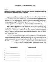 Kemudian, kelaskan kata nama am dankata nama khasdi dalam jadual yang disediakan. Kata Nama Am Dan Kata Nama Khas Doc Kata Nama Am Dan Kata Nama Khas Latihan Baca Petikan Di Bawah Dengan Teliti Kemudian Kenal Pasti Lima Kara Nama Am Course Hero