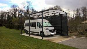 Carport Aluminium Cintre Camping Car Blanc Ou Gris 3620x7600x3600 Mm Carport Aluminium Abri Camping Car Camping Car