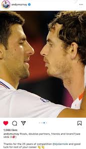 Andy Murray posts a tribute to his rivalry and friendship with Novak  Djokovic ❤️ : r/tennis