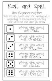 A period of competition or challenge: Dice Spelling Games Spelling Words Word Work Practice Spelling Words