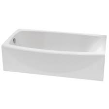 Find the perfect fit for a great bathroom project. American Standard Cadet Curved Acrylic Bath Tub Right Hand 1717rh 011 Home Depot Canada Bathtub Acrylic Bathtub American Standard Bathtubs