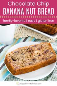 Moist Gluten Free Banana Bread With Chocolate Chips Walnuts Recipe Gluten Free Banana Bread Gluten Free Chocolate Chip Fruit Recipes