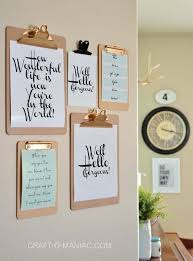 10 Classy Diy Wall Decor Ideas For Your Home Wall Arts Clipboard Wall Art Clipboard Wall Home Office Decor