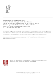 Pdf Roman Africa An Archaeological Review