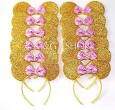 5d diamond painting minnie mouse full square/round drill cartoon mosaic 3d diamond embroidery cross. Mickey Minnie Headband 12 Pcs Mickey Minnie Mouse Ears Pink Gold Sequins Bow Headband For Boys And Girls Birthday Party Celebrations Walmart Com Walmart Com