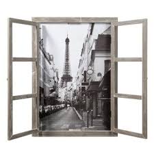 Cuadro Ventana Paris Ventanas De Madera Ventanas Ventanas Falsas
