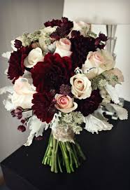 Blush Burgundy And Champagne Wedding Burgundy Dahlias Blush Roses And Ivory Roses Champag Burgundy Wedding Flowers Wedding Flowers Tropical Wedding Flowers