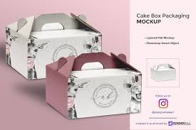 Download Cake Box Packaging Mockup Bakery Packaging Design Cake Packaging Box Cake