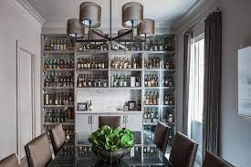 Wine bars, free standing bars for entertaining guests and more. Hidden Bar Ideas Transitional Dining Room Brooks Falotico