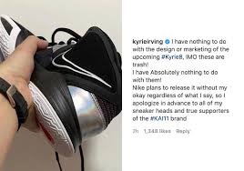 Brooklyn nets' kyrie irving blasts own nike shoe, calls kyrie 8 'trash' team usa men's basketball shrugs off first game defeat with blowout win over iran in tokyo olympics; Tul3wtiagtkqcm