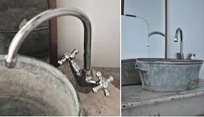 diy: galvanized bucket as bathroom sink