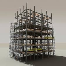 3d Model Modular Steel Construction Scaffold Structural Model Steel Structure Buildings 3d Model
