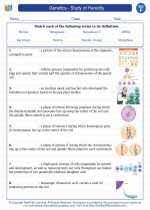 Sensation and perception worksheet answers. Genetics Study Of Heredity 6th Grade Science Worksheets And Answer Key Study Guides And Vocabulary Sets