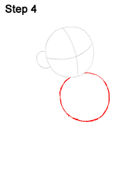 Draw a circle for the nose. How To Draw Super Mario Full Body