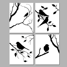 Birds Of A Feather Cast 2020 Vogel Einer Feder Wandkunst Quad Set Von Vier Etsy In 2020 Feather Wall Art Bird Canvas Bird Wall Art