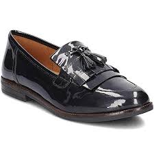Caprice Footwear Berta Patent Loafer Shoe Black