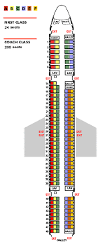 airline seating charts boeing airbus aircraft seat maps