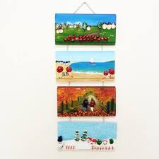 Tasboyama Mevsimler Ilkbahar Yaz Sonbahar Kis Dortmevsim Ucboyutlu Tasarim Kisiye Ozel Tablo Hediyelik Mevsim Seridi Rock