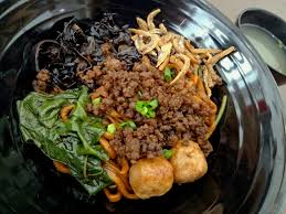 Pan mee (flat flour noodles); Penang Food For Thought Hakka Chili Pan Mee
