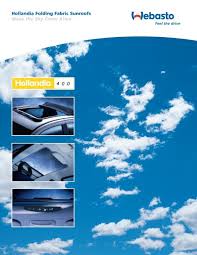 Place paper cutting template on car roof and check correct cutting dimension (front distance). Hollandia 400 Brochure Webasto