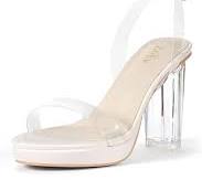 Amazon.com | DREAM PAIRS Women's Clear Two Strap Open Toe ...