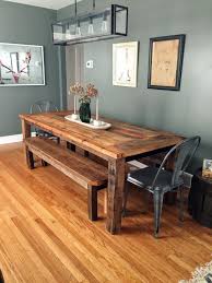 Colorful barn wood dining table. Reclaimed Wood Textured Farmhouse Dining Table What We Make Dining Table With Bench Timber Dining Table Farmhouse Dining Table
