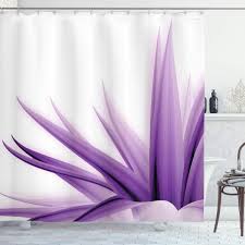 Great quality & value · quick & easy checkout · fresh from the fields Buy Ambesonne Flower Shower Curtain Purple Ombre Style Long Leaves Water Colored Print With Calming Details Image Cloth Fabric Bathroom Decor Set With Hooks 75 Long Purple White Online In Indonesia B071xss8sn