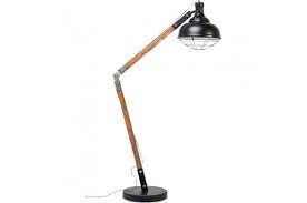 trendhopper stoere vloerlamp van zwart staal en hout vloerlamp leeslamp woonkamer inspiratie