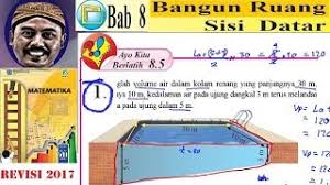 Kolam air panas alami atau sering juga disebut dengan danau termal memiliki sumber air hangat yang berasal dari dalam bumi. Bangun Ruang Sisi Datar Matematika Kelas 8 Bse K13 Rev 2017 Lat 8 5 No 1 Volume Air Kolam Youtube