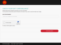 Purchase, use or acceptance of card constitutes acceptance of all terms and conditions. Mcdonald S Arch Card Geschenkkarten Guthaben Abfrage Alle Informationen Auf Einer Webseite Gcb Today