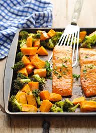 Sheet Pan Dinner Maple Glazed Salmon With Sweet Potatoes The Seasoned Mom