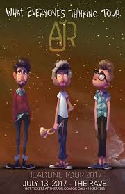 Bang by ajr roblox id code 2021 is probably the most popular point talked ab. Ajr Thursday July 13 2017 At 8pm The Rave Eagles Club Milwaukee Wi All Ages To Enter 21 To Drink Brothers Art Music Artists Best Songs