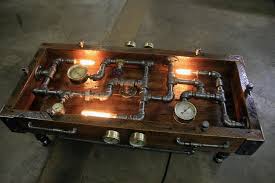 Steampunk coffee and cocktail tables. This Table Is Made To Order And Will Take About 4 6 Weeks To Ship Feel Free To Call And Discuss Options Changes Y Barn Wood Frames Barn Wood Industrial Table
