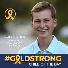 17-year-old cancer survivor Cole Eicher is our first #GoldStrong Child of  the Day for 2019. Today we had the opportunity to interview Cole in his  home state of Florida. He is working