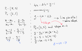 Determine whether the lines are parallel or perpendicular or neither. A Line Passes Through 8 9 And 6 1 A Second Line Passes Through 3 5 What Is One Other Point That The Second Line May Pass Through If It Is Parallel To The First Line Socratic