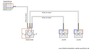 Durch den wechselschalter wird die lampe entweder mit dem ausgang des bewegungsmelders verbunden oder als dauerlicht geschaltet. Schaltplan Einer Serienschaltung Nit Zwei Lampen Schaltplan Elektroinstallation Selber Machen Planer