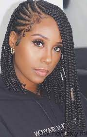 43 Facons Fraiches De Porter Des Fourrages Dans Des Cultures 21 Des Tresses Fines Et Epaisses Avec Braided Hairstyles Cornrows With Box Braids Hair Styles
