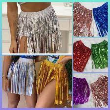 Saia De Fitilho Metalizado 40cm Carnaval Em Várias Cores | Shopee Brasil