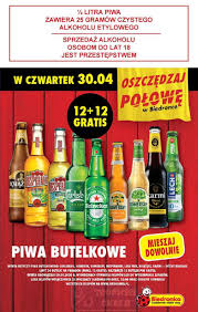 Przy zakupie 12 butelek złocistego trunku kolejnych 12 będzie można dostać za darmo. Gazetka Promocyjna I Reklamowa Biedronka W Tym Tygodniu Od 30 04 2020 Do 06 05 2020 S 29